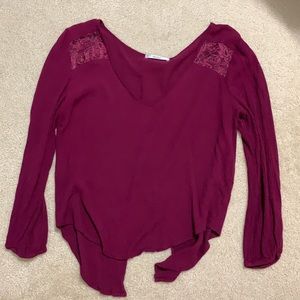 Burgundy top